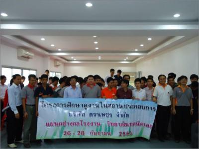 ศึกษาดูงาน บริษัทตราเพชร จำกัด (26-28 ก.ย. 2554)